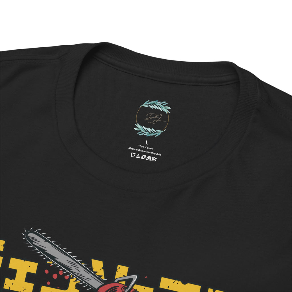 Chainsaw Man Graphic Tee — Anime Devil Hunter Shirt (Japanese Text)