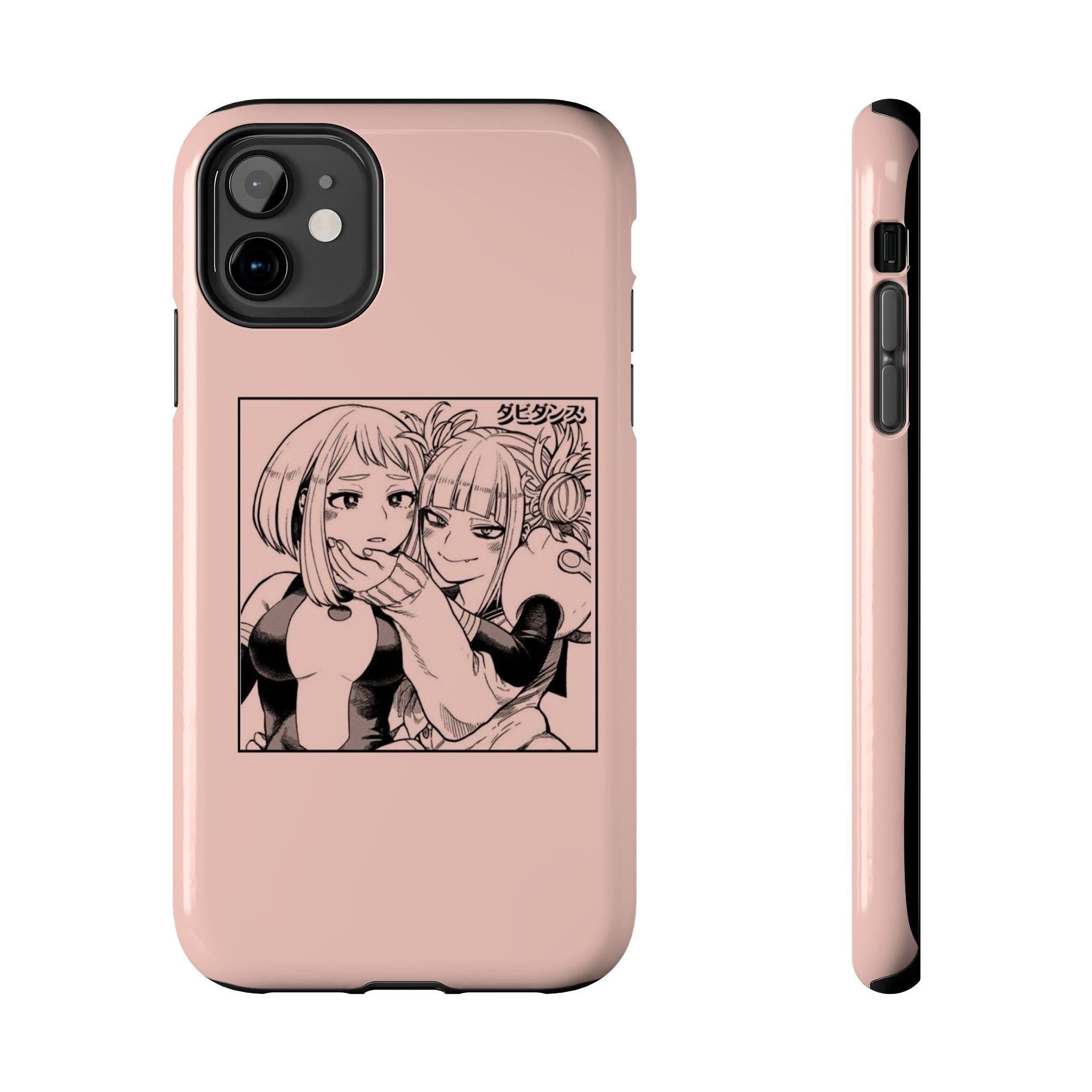 Cute Togararaka Pink phone case || kawaii manga phone case || my hero academia