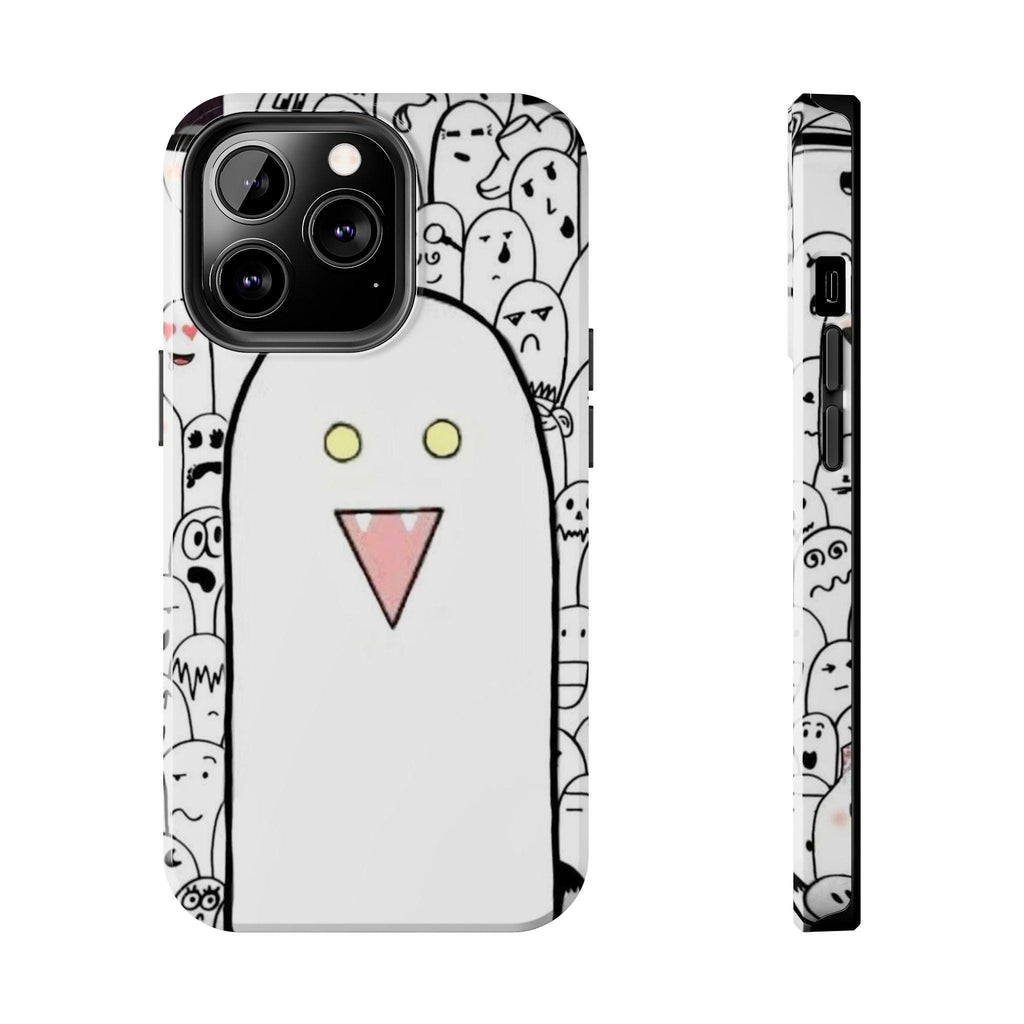 Cute Ghost Phone Case, Tough Phone Cases for Kids, Trendy Smartphone Cover, Halloween Gift, Quirky Tech Accessory