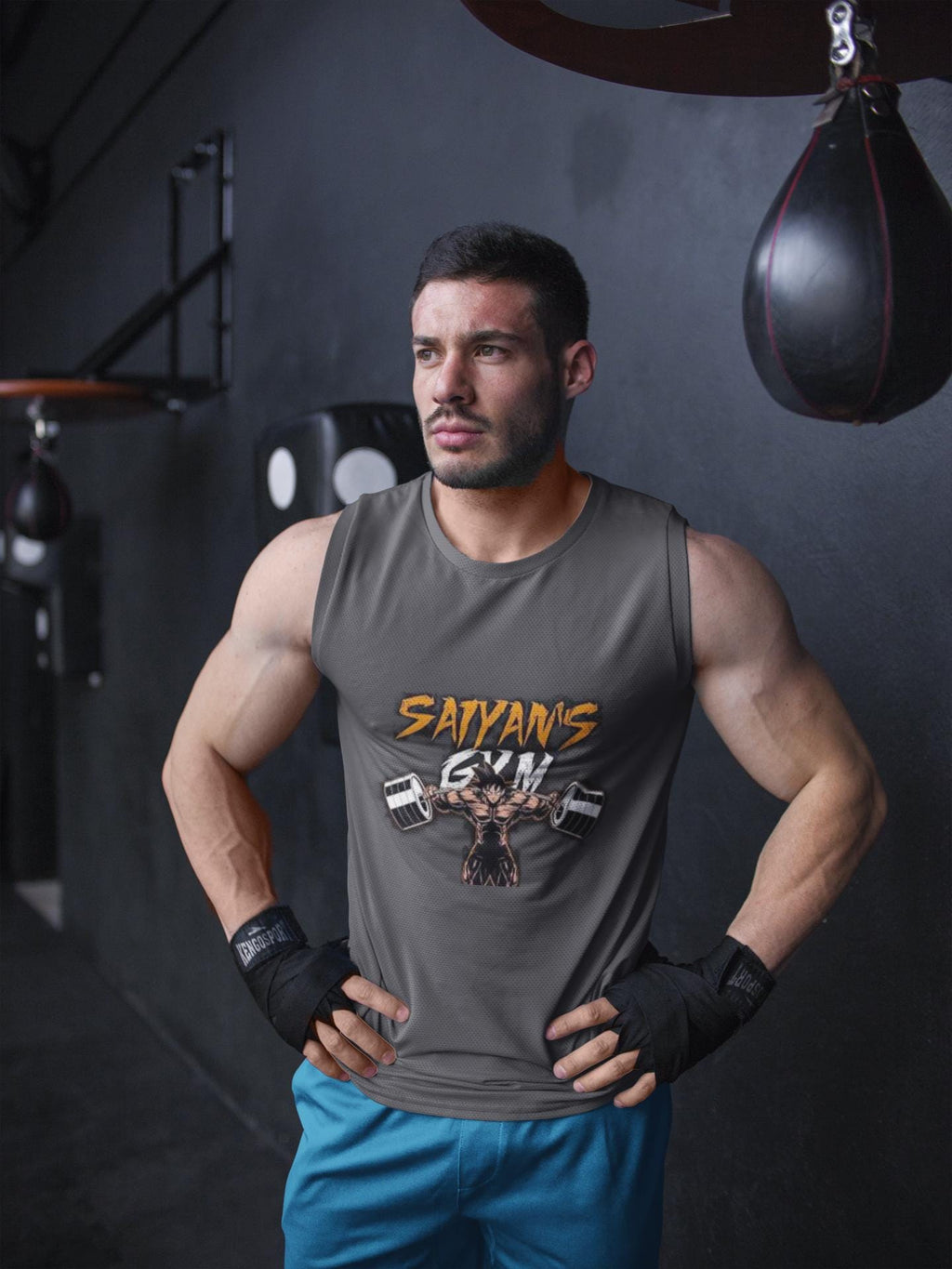 Goku Unisex Heavy Cotton Gym Tank Top – Your Ultimate Anime Workout Companion