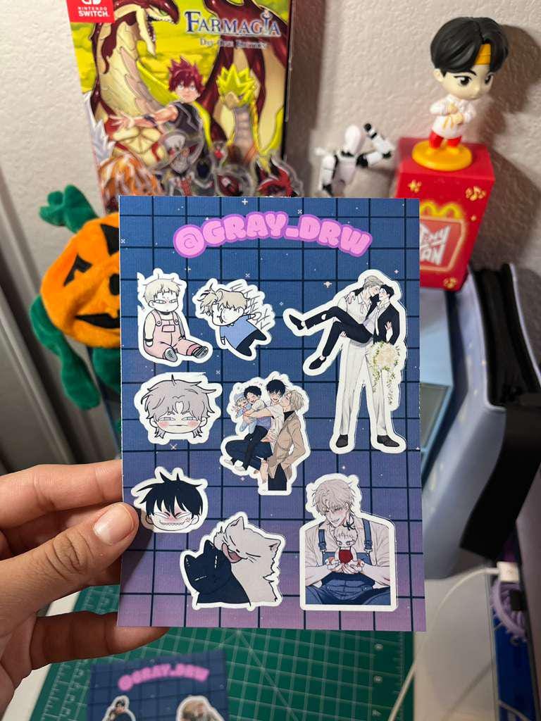 Jinx and Low Tide in Twilight cute stickers Sheets || BL Manhwa Laptop Stickers Glossy