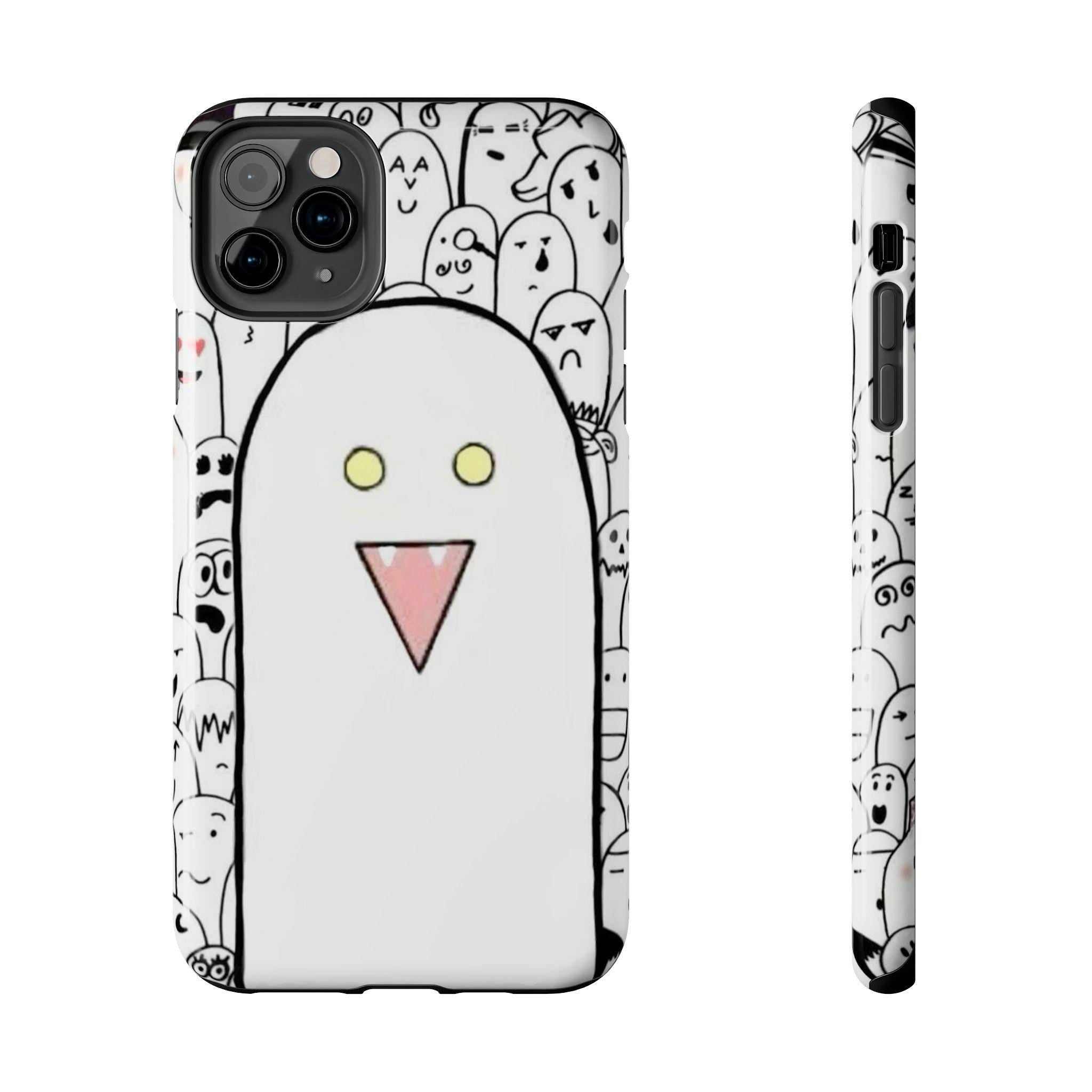 Cute Ghost Phone Case, Tough Phone Cases for Kids, Trendy Smartphone Cover, Halloween Gift, Quirky Tech Accessory