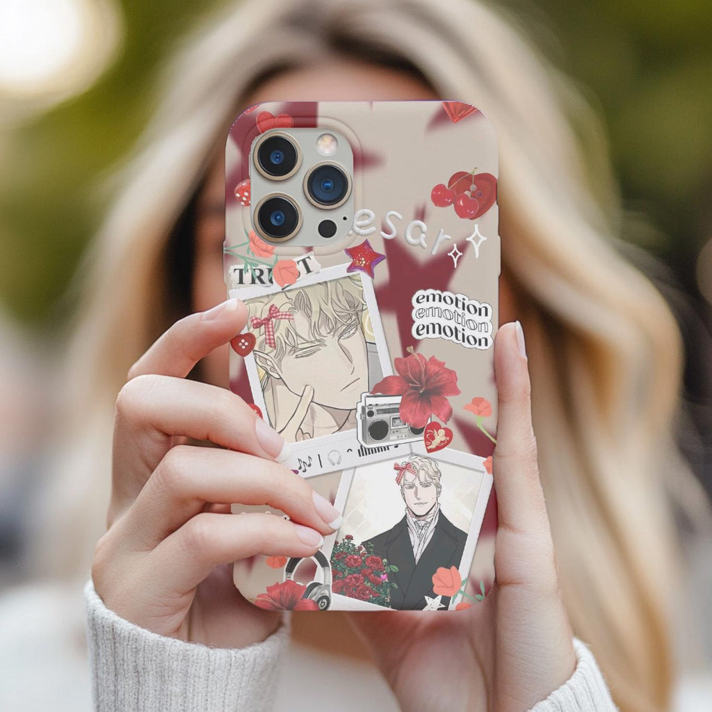 Cute Caesar phone case || cute collage from rosas and champagne