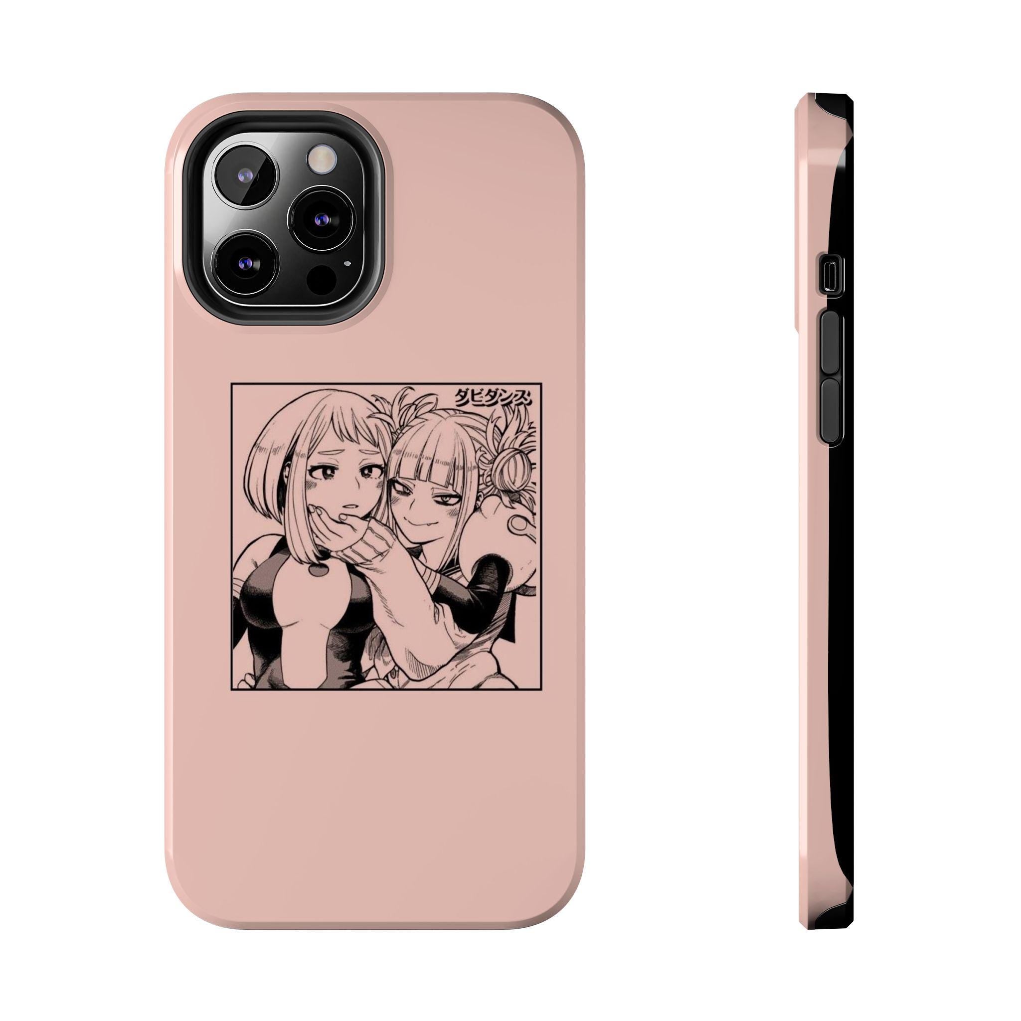 Cute Togararaka Pink phone case || kawaii manga phone case || my hero academia