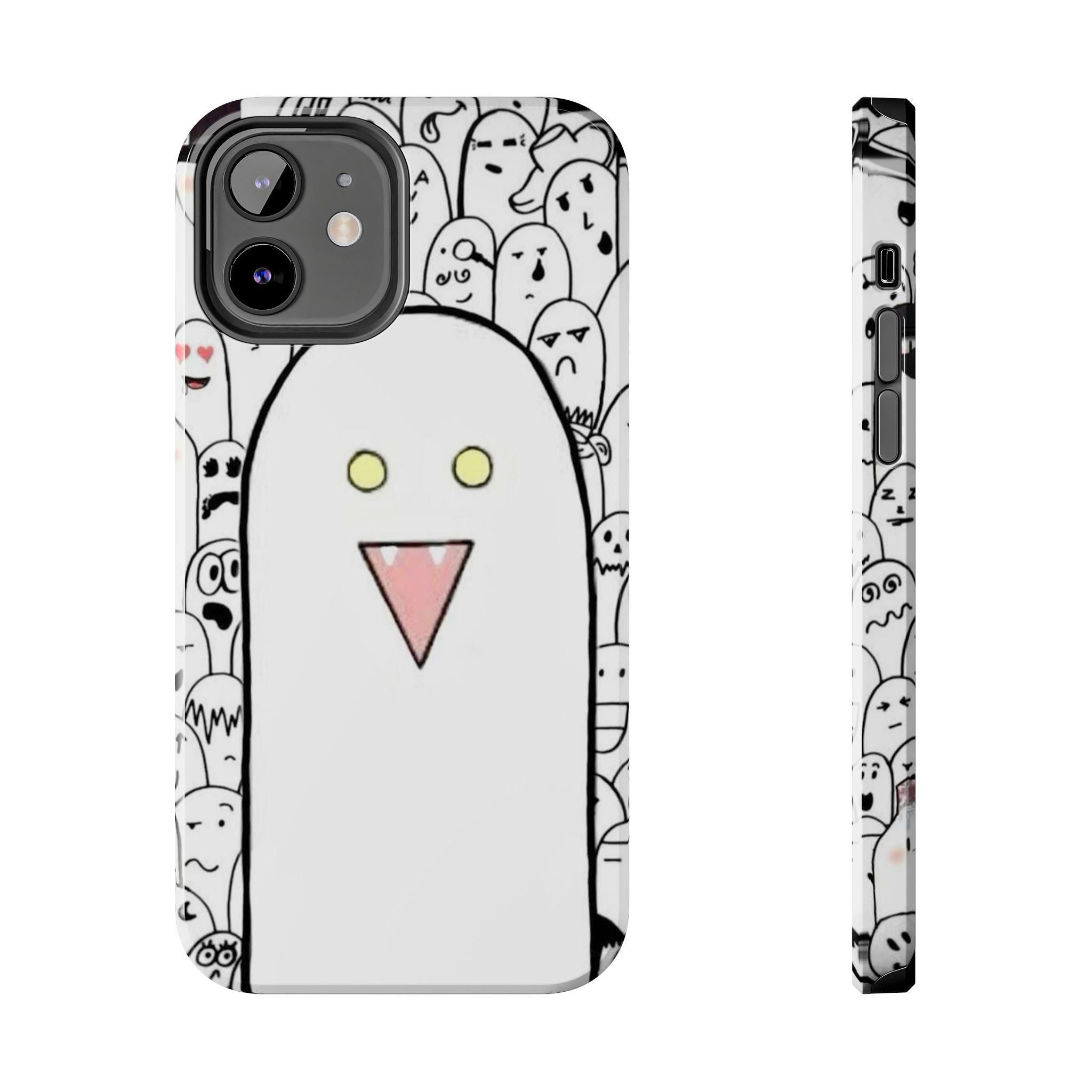 Cute Ghost Phone Case, Tough Phone Cases for Kids, Trendy Smartphone Cover, Halloween Gift, Quirky Tech Accessory