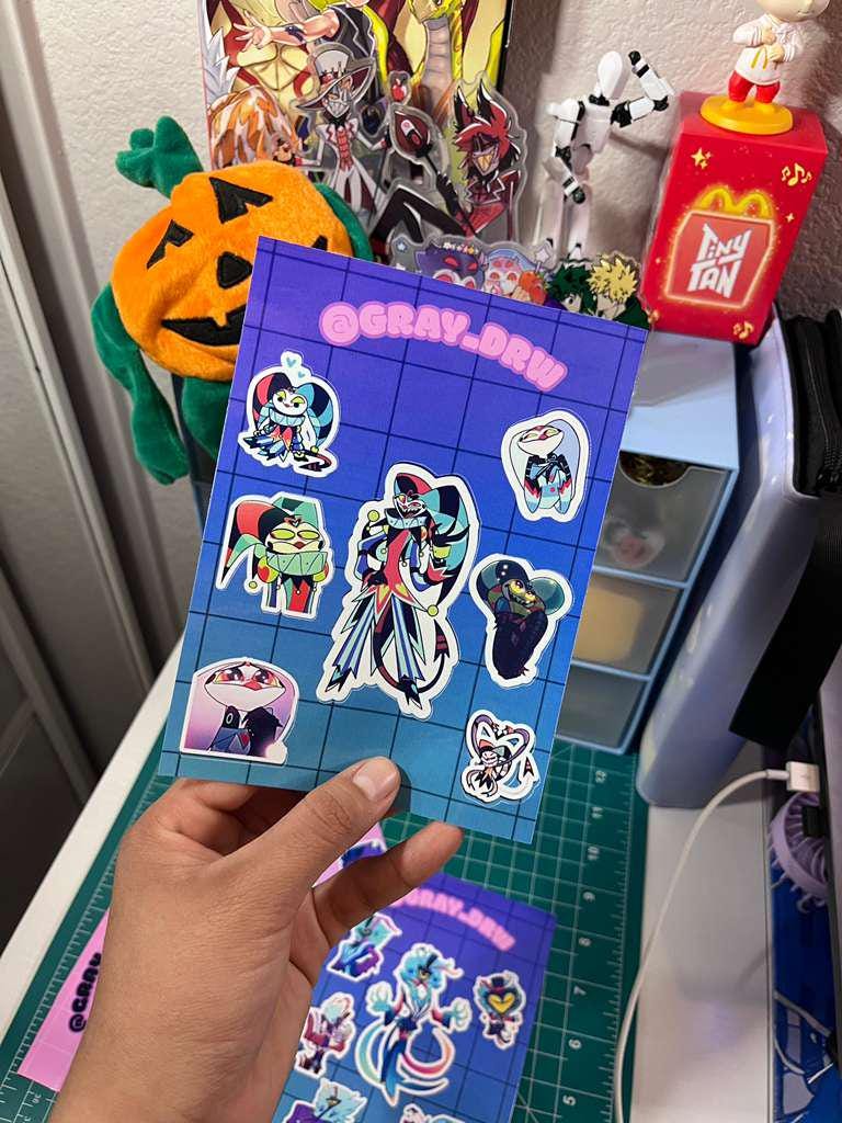 Blitzø Sticker Sheet || Stolas cute || Fizzarolli kawaii || Asmodeus stickers Helluva Boss