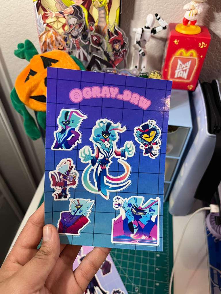 Blitzø Sticker Sheet || Stolas cute || Fizzarolli kawaii || Asmodeus stickers Helluva Boss
