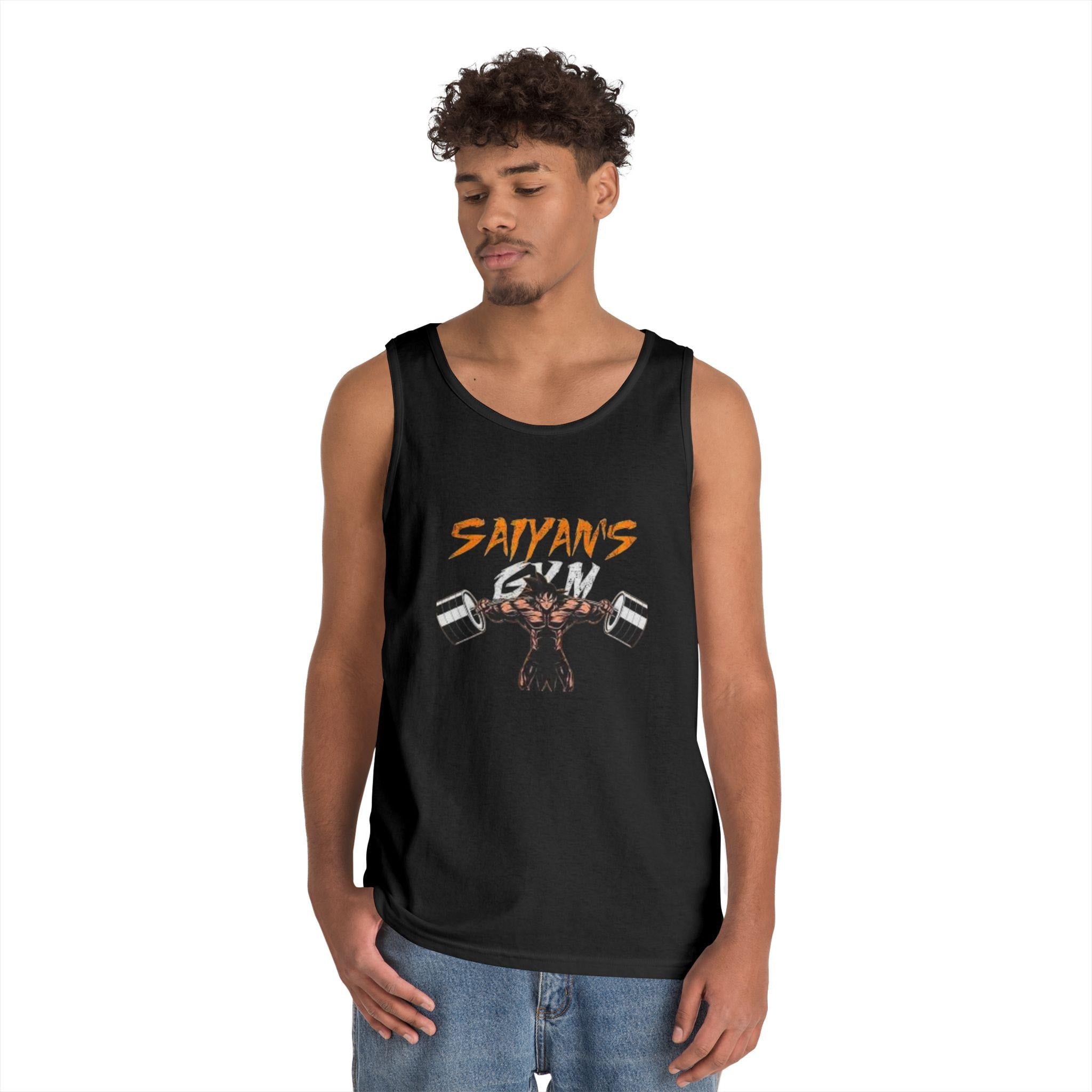 Goku Unisex Heavy Cotton Gym Tank Top – Your Ultimate Anime Workout Companion