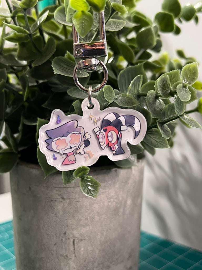 Helluvaboss and Hazbin Hotel Acrylic Phone Charm – Unique Design